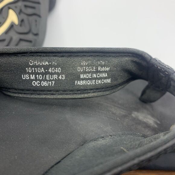 OluKai Ohana Mens Size 10 Black Flip Flop Sandal - Picture 8 of 8